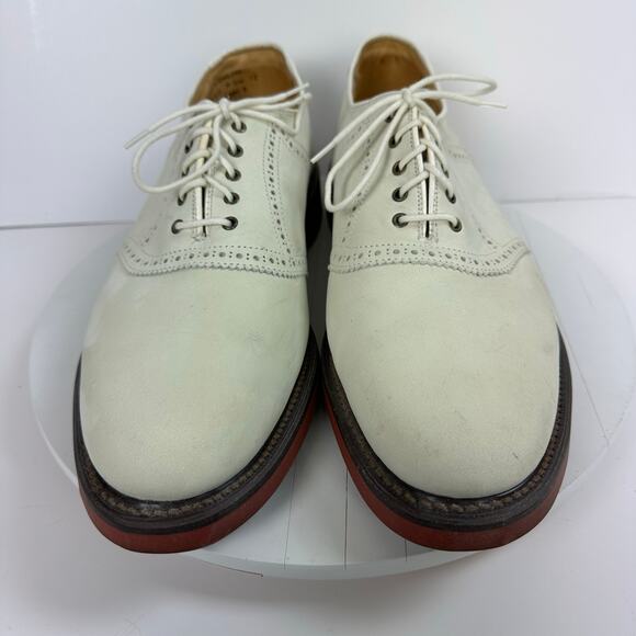 George Cox Barrie Ltd Oxford Shoes Men’s Size US 12 EU 44 Cream - Picture 3 of 10